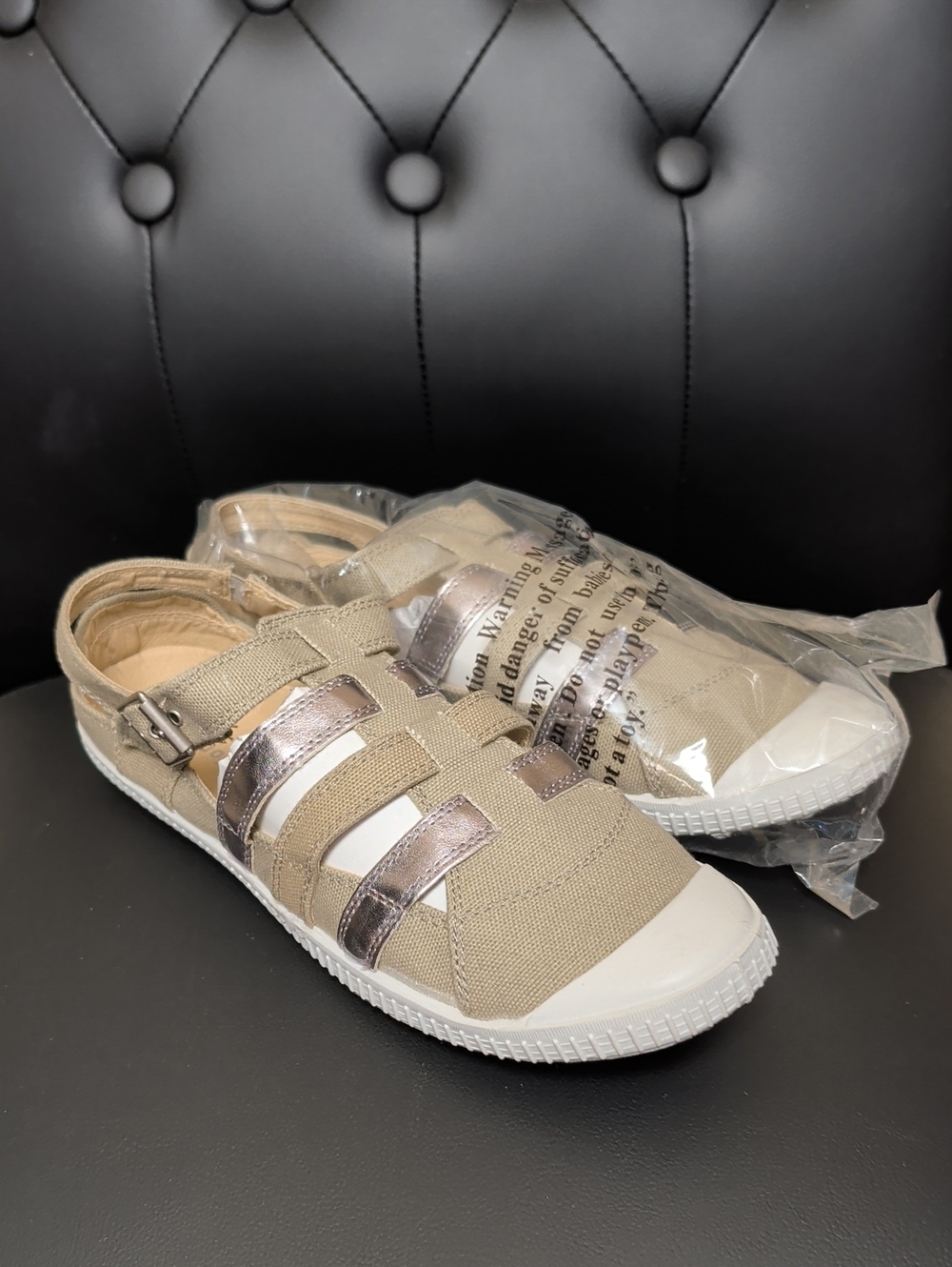 Comfortview Canvas Slide Sandals